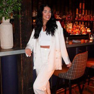 12th Tribe White Satin Blazer (NWT!)